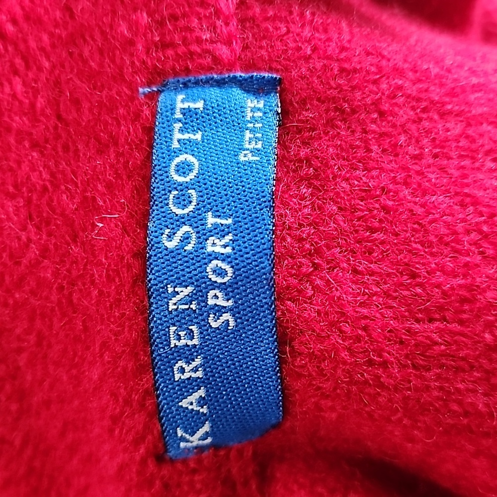 Karen Scott Sport 100% Wool Embroidered Holiday Presents Button Front Cardigan - Picture 8 of 9